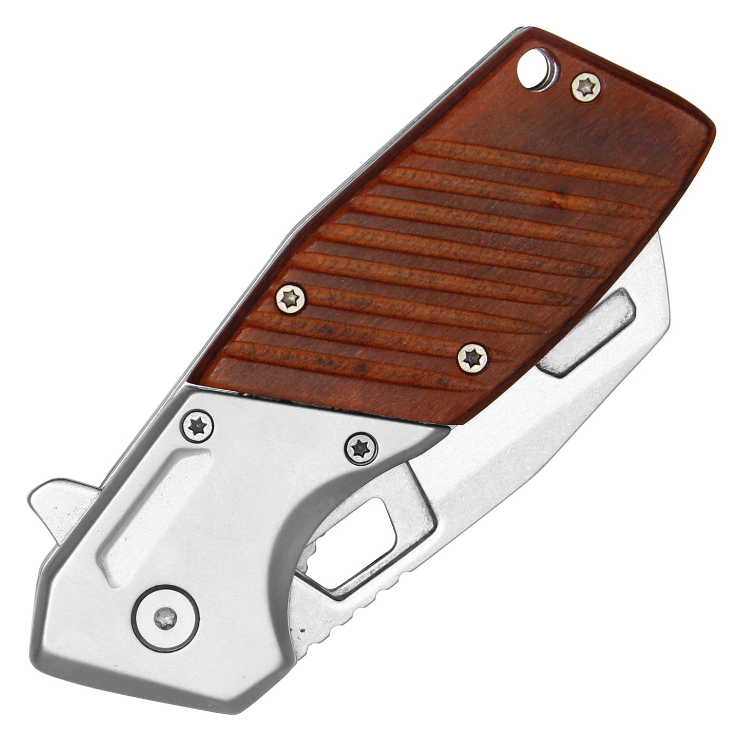 Buckshot Knives - 6.5" Wood 2-Tone Cleaver | Spring Assisted Pocket Knife