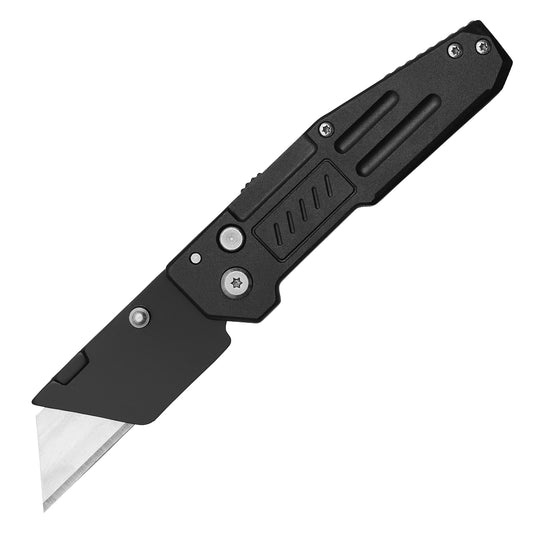 Wartech - 6.5" Tactical Black Utility | Folding Utility Knife