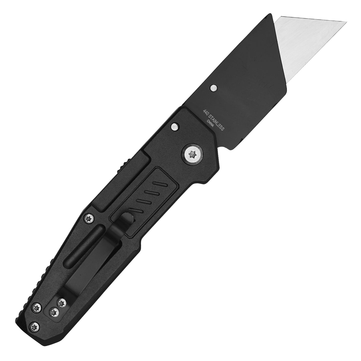 Wartech - 6.5" Tactical Black Utility | Folding Utility Knife