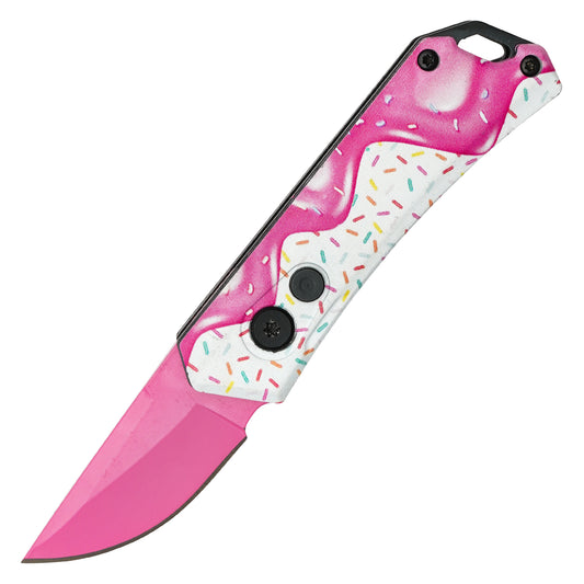 Atomic Knives / Sweet Treats - 5” Frosted | Push Button Pocket Knife