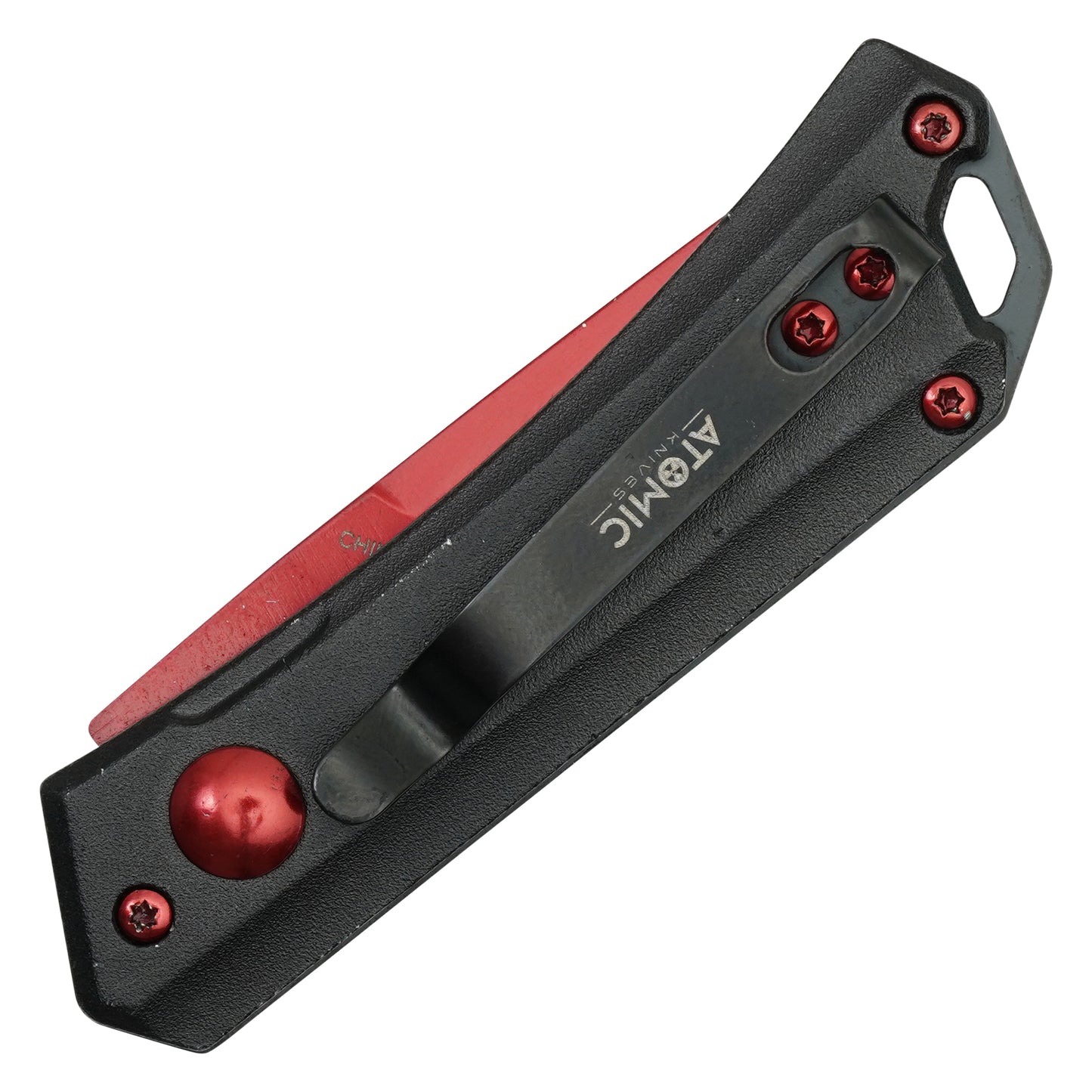 Atomic Knives - 5.25” Red | Push Button Knife