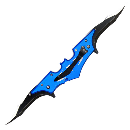 11" Blue Dual Blade Batarang Knife