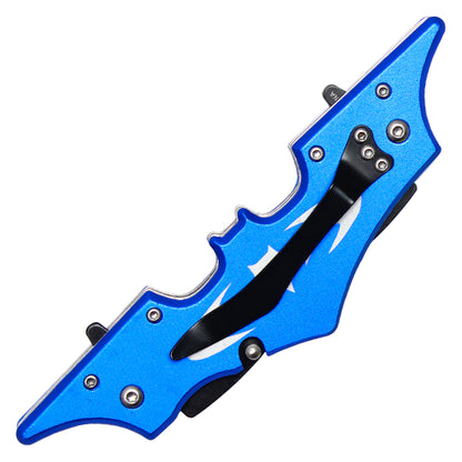 11" Blue Dual Blade Batarang Knife