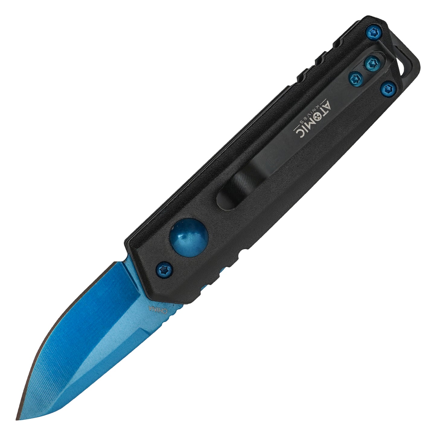 5” Blue | Push Button Knife