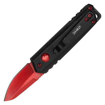 5” Red | Push Button Knife