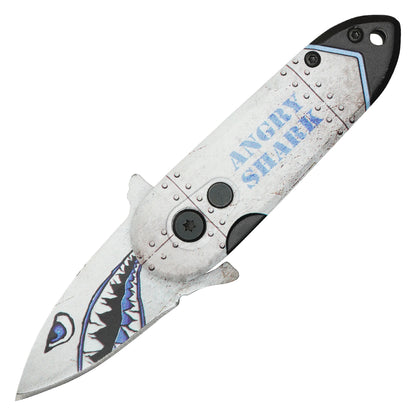 Atomic Knives - 5” White Bomb | Push Button Knife