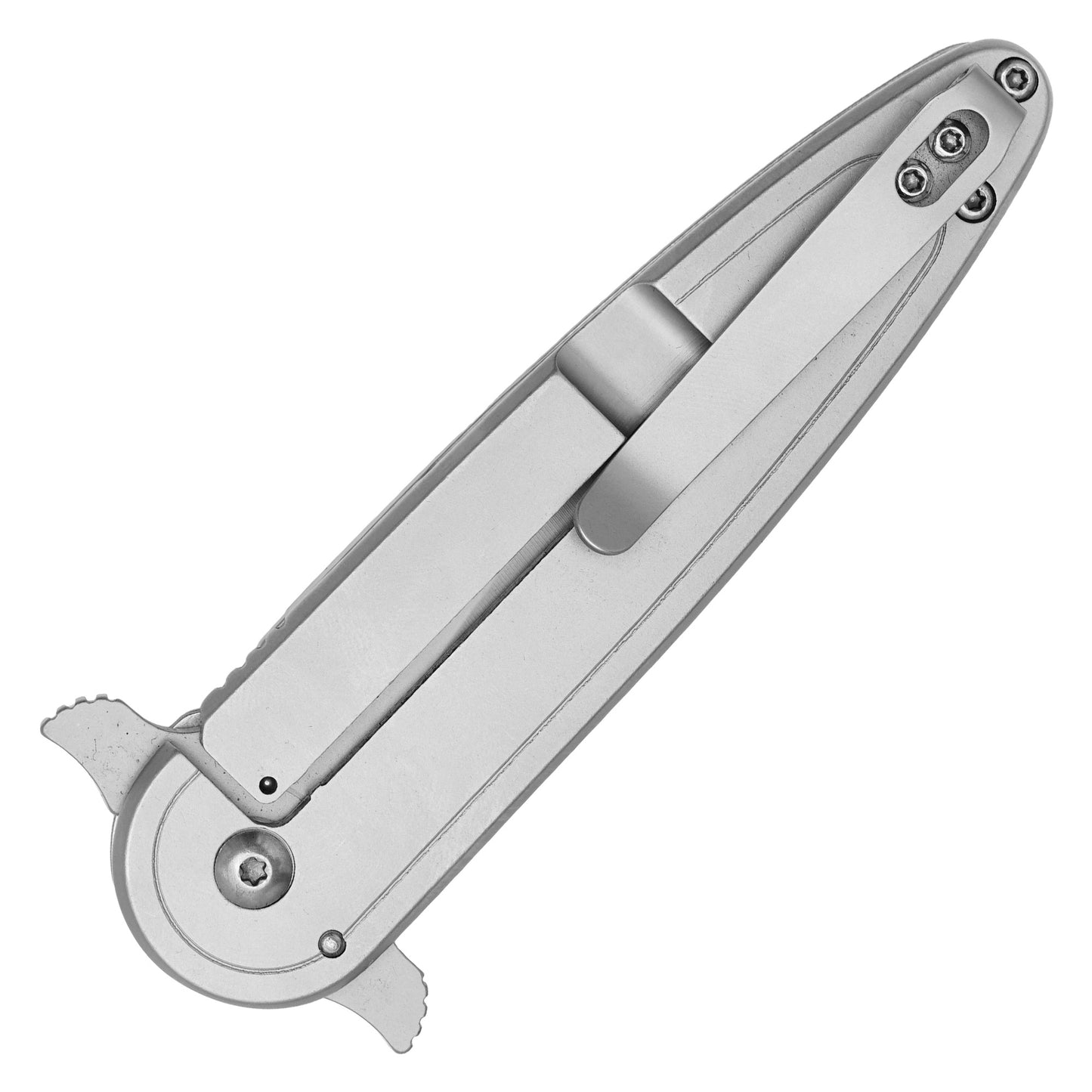 7.75” Silver Bitcoin Pocket Knife | Spring Assisted Pocket Knife