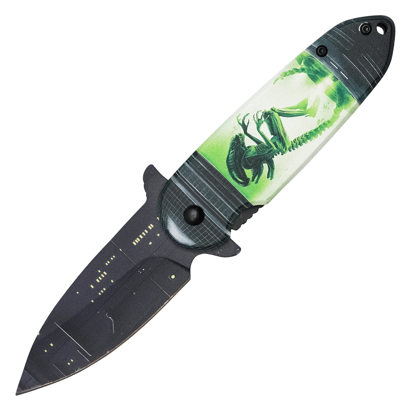 7.25" Alien Specimen Graphic | Spring Assisted Pocket Knife