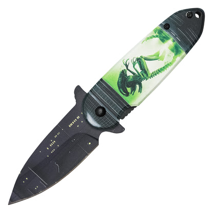 7.25" Alien Specimen Graphic | Spring Assisted Pocket Knife