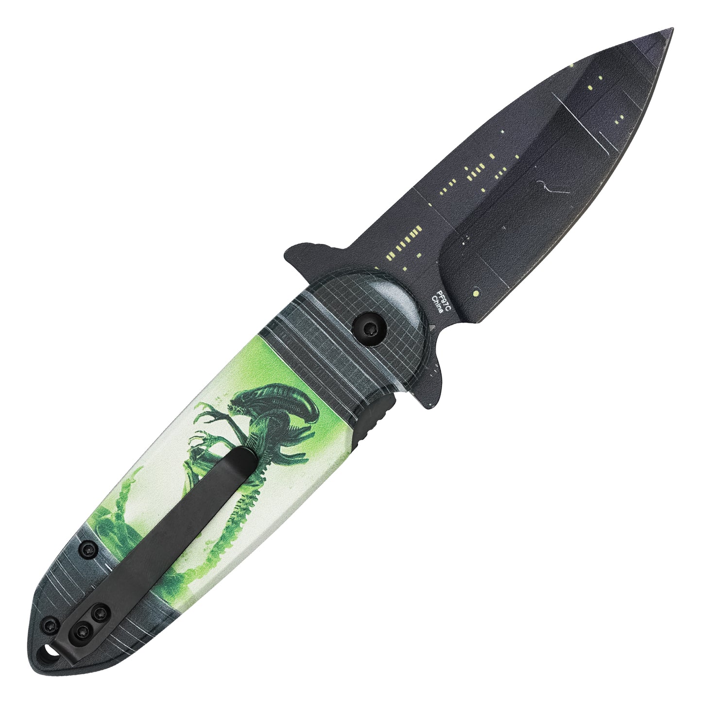 7.25" Alien Specimen Graphic | Spring Assisted Pocket Knife