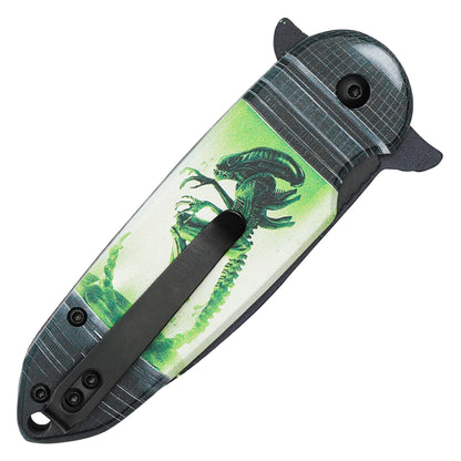 7.25" Alien Specimen Graphic | Spring Assisted Pocket Knife