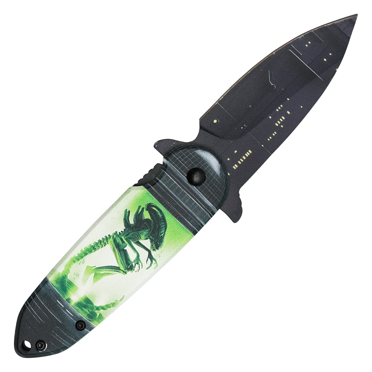 7.25" Alien Specimen Graphic | Spring Assisted Pocket Knife