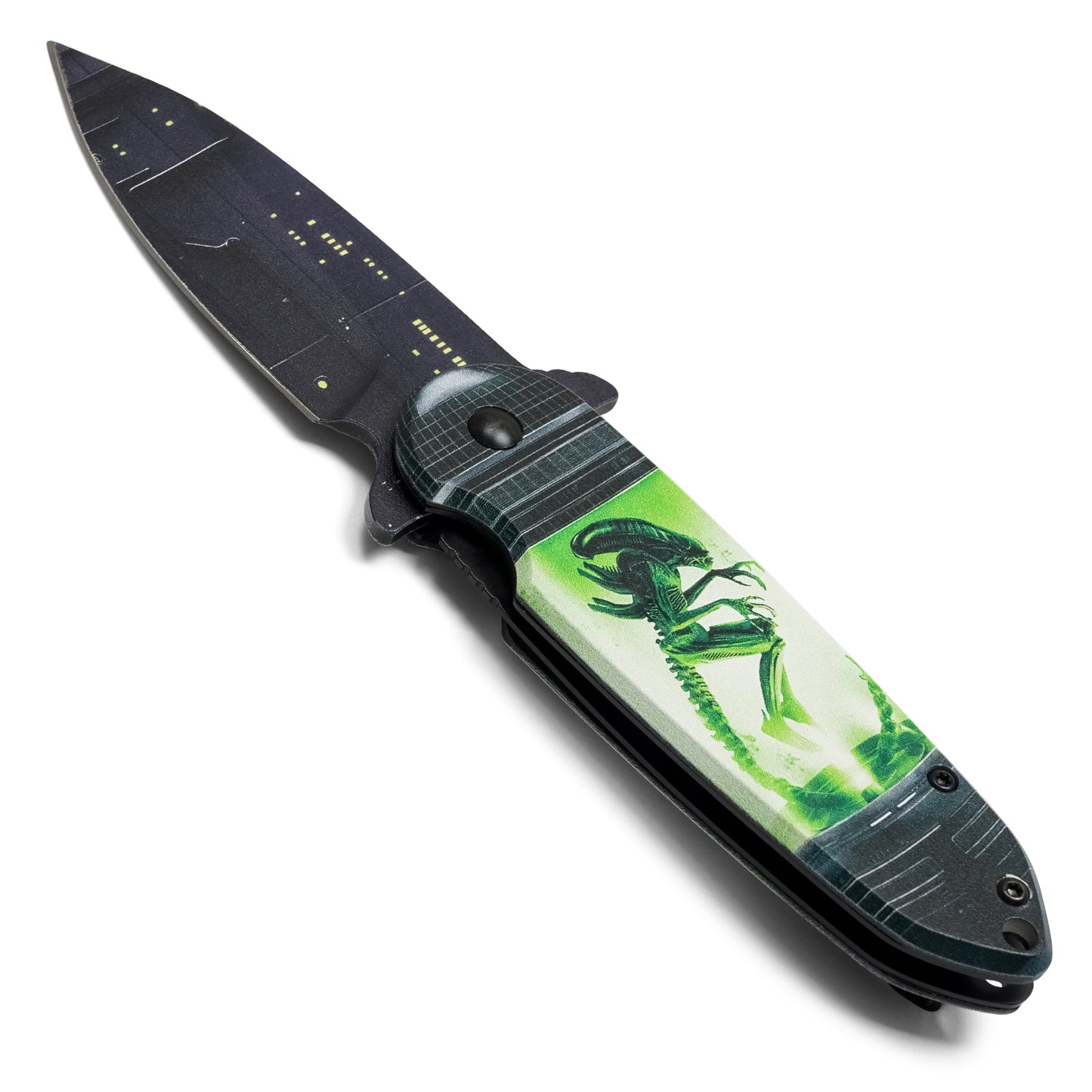 7.25" Alien Specimen Graphic | Spring Assisted Pocket Knife
