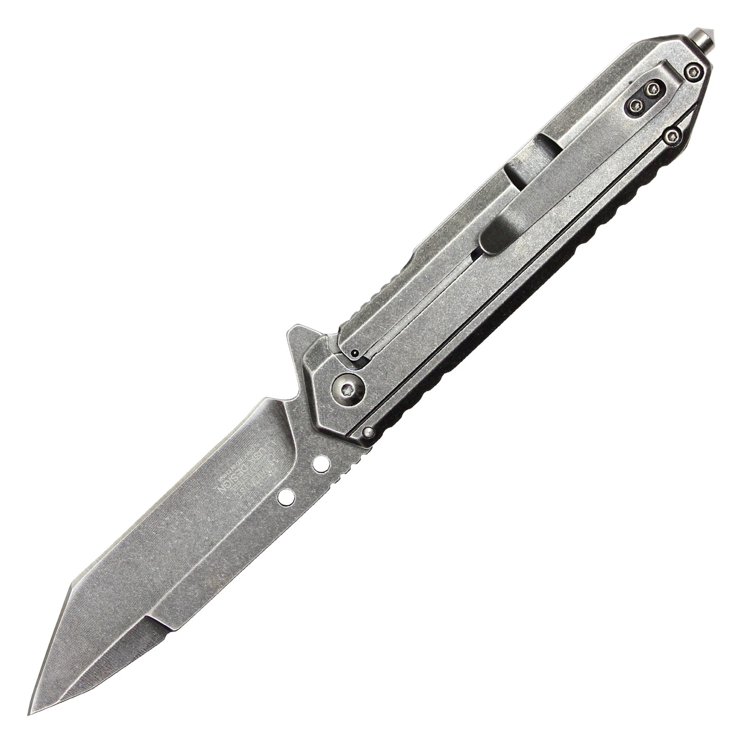 Milspec – 8" Stonewashed | Spring Assisted Pocket Knife