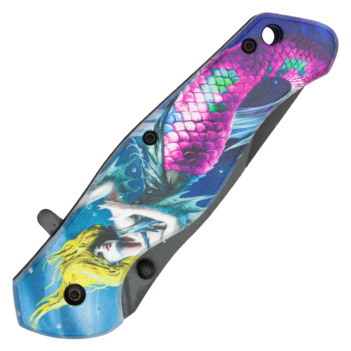 Wartech - 8" Mermaid Print Pocket Knife