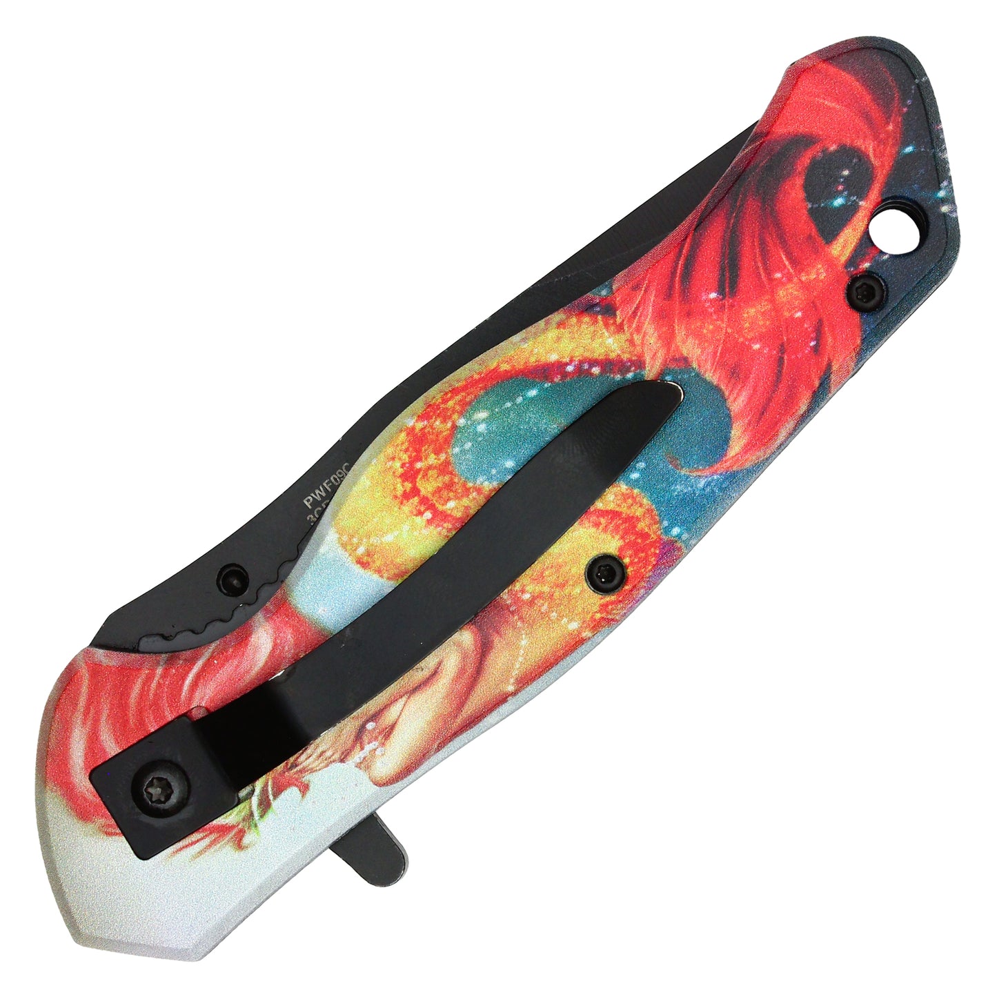 Wartech - 8" Mermaid Print Pocket Knife