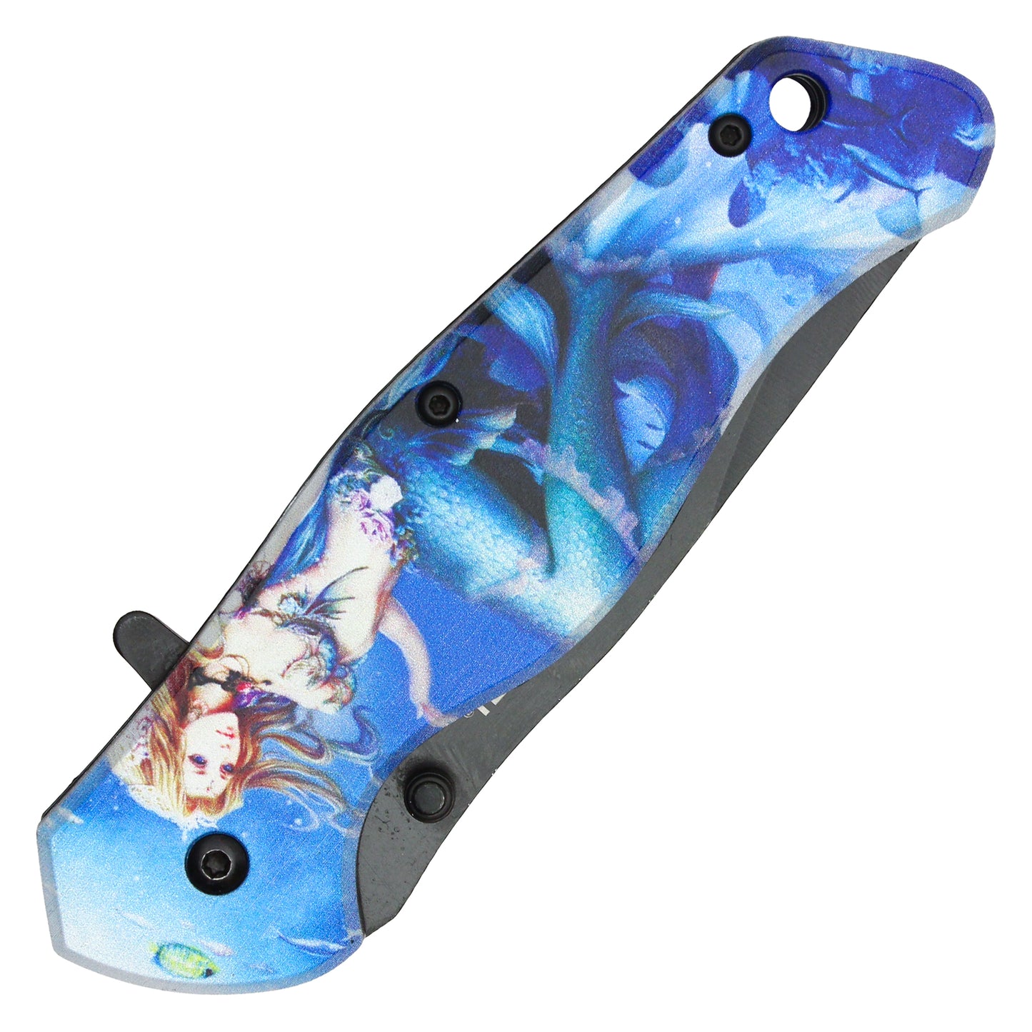 Wartech - 8" Mermaid Print Pocket Knife