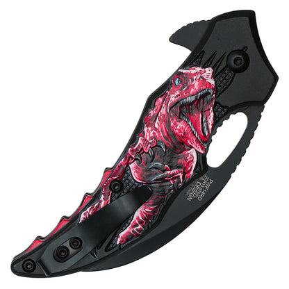 Wartech - 7” Red T-Rex | Spring Assisted Pocket Knife