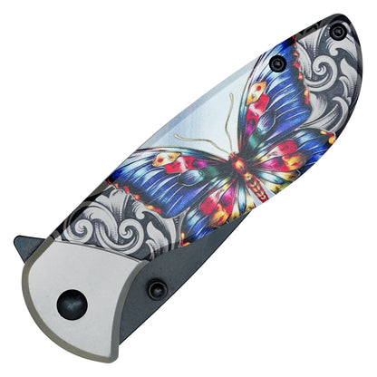 Wartech - 7” Black Butterfly | Spring Assisted Pocket Knife