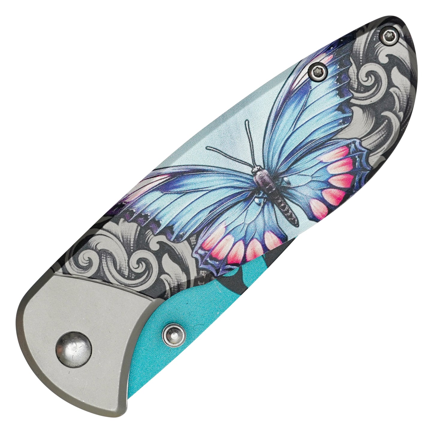 Wartech - 7” Blue Butterfly | Spring Assisted Pocket Knife