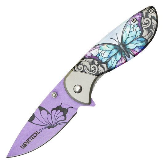 Wartech - 7” Purple Butterfly | Pocket Knife