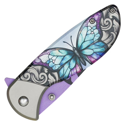 Wartech - 7” Purple Butterfly | Pocket Knife