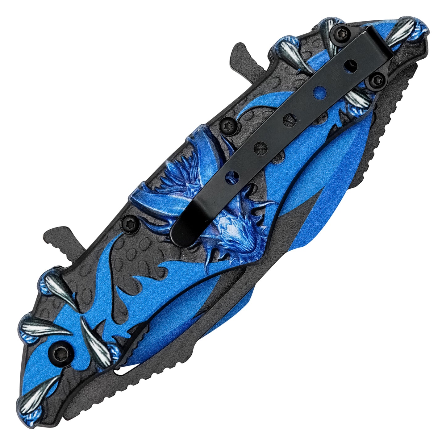 Wartech - 11" Blue Dragon | Spring Assisted Pocket Knife