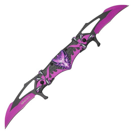 Wartech - 11" Purple Dragon | Spring Assisted Pocket Knife