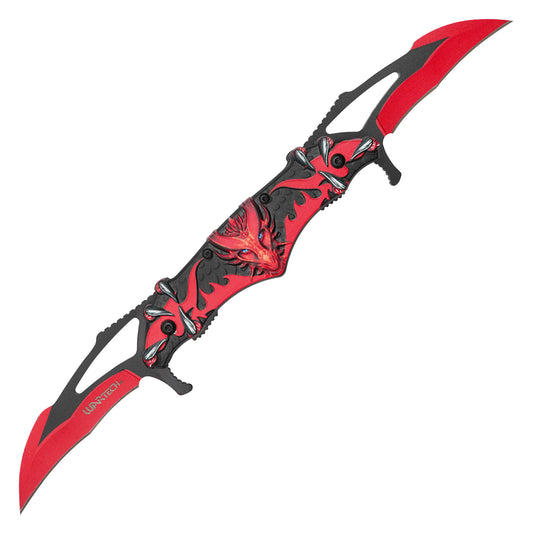 Wartech - 11" Red Dragon | Spring Assisted Pocket Knife