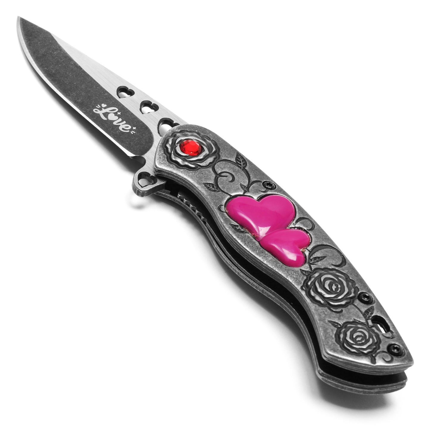 Wartech - 7" Stonewashed Love | Spring Assisted Pocket Knife