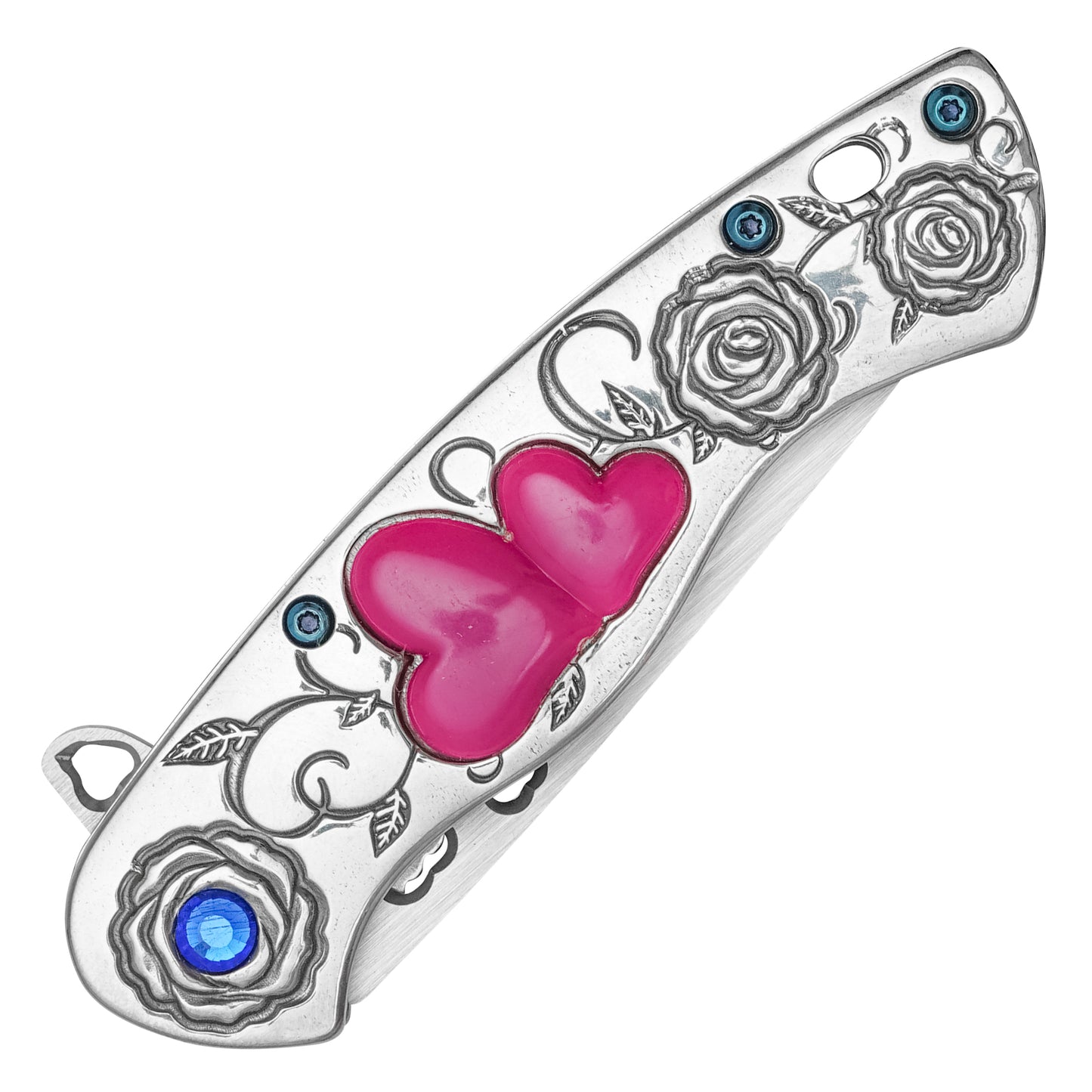 Wartech - 7" Chrome Love | Spring Assisted Pocket Knife