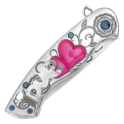 Wartech - 7" Chrome Love | Spring Assisted Pocket Knife