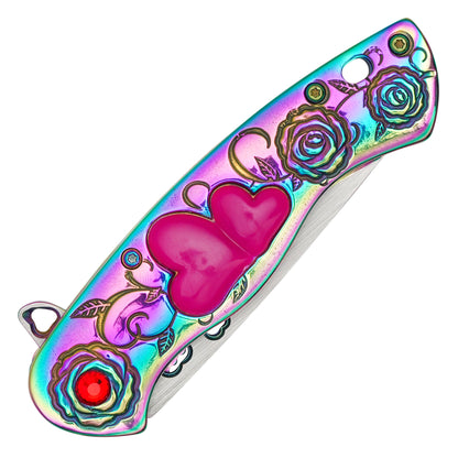 Wartech - 7" Rainbow Love | Spring Assisted Pocket Knife