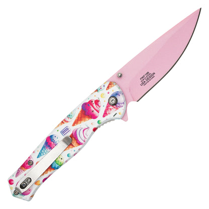 Wartech - 8" Ice Cream Cones | Spring Assisted Pocket Knife