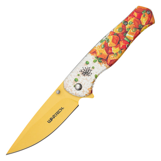 Wartech - 8" Rice & Curry | Spring Assisted Pocket Knife