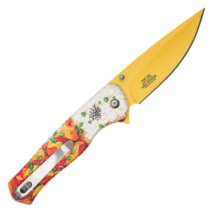 Wartech - 8" Rice & Curry | Spring Assisted Pocket Knife