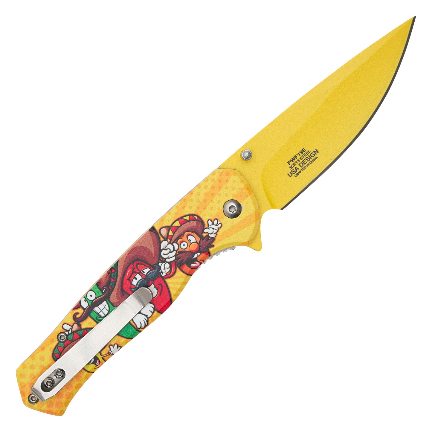 Wartech - 8" Mexican Peppers | Spring Assisted Pocket Knife