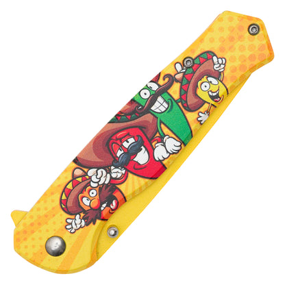 Wartech - 8" Mexican Peppers | Spring Assisted Pocket Knife