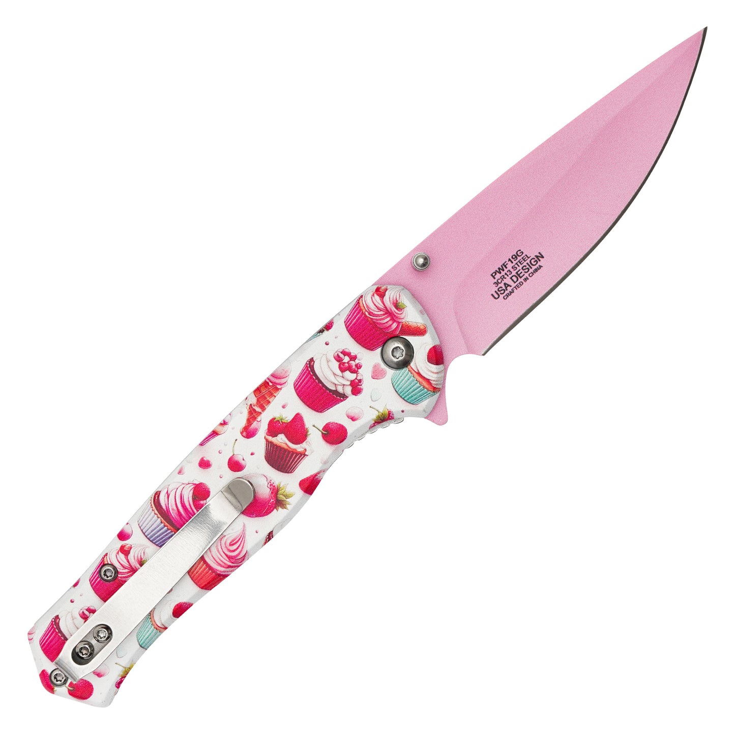 Wartech - 8" Strawberry Cupcake | Spring Assisted Pocket Knife