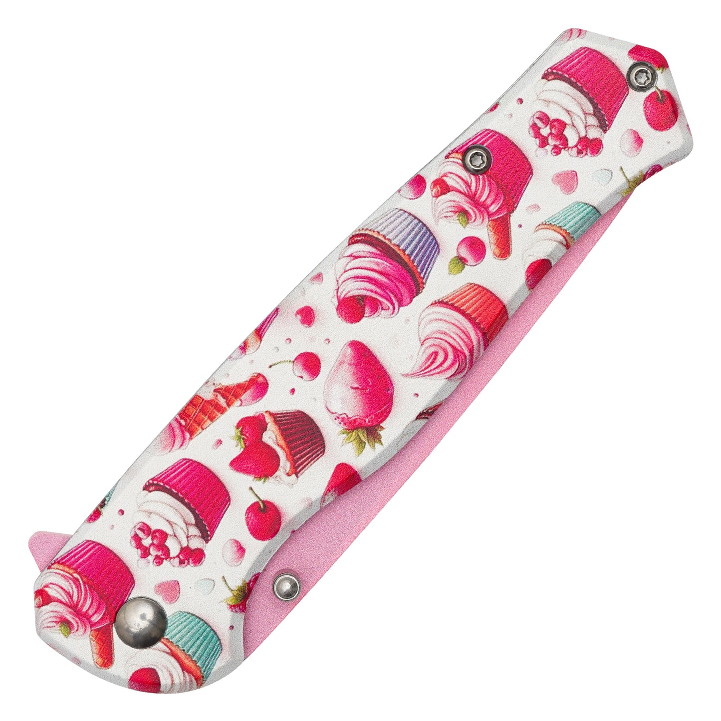 Wartech - 8" Strawberry Cupcake | Spring Assisted Pocket Knife