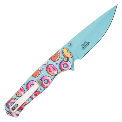 Wartech - 8" Frosted Donuts | Spring Assisted Pocket Knife