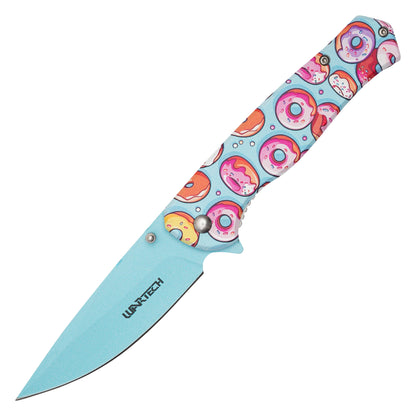 Wartech - 8" Frosted Donuts | Spring Assisted Pocket Knife