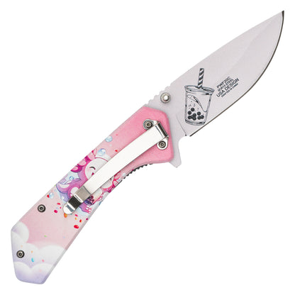 Wartech - 7.75" Axolotl Boba | Spring Assisted Pocket Knife