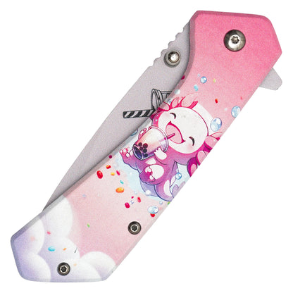 Wartech - 7.75" Axolotl Boba | Spring Assisted Pocket Knife