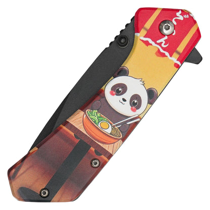 Wartech - 7.75" Ramen Panda | Spring Assisted Pocket Knife