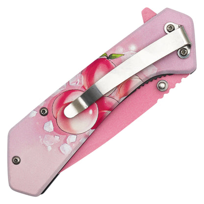 Wartech - 7.75" Pink Peaches | Spring Assisted Pocket Knife
