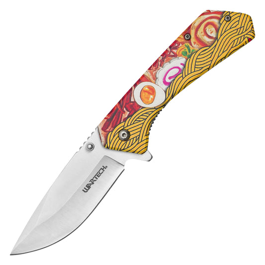 Wartech - 7.75" Ramen Noodles Print | Spring Assisted Pocket Knife