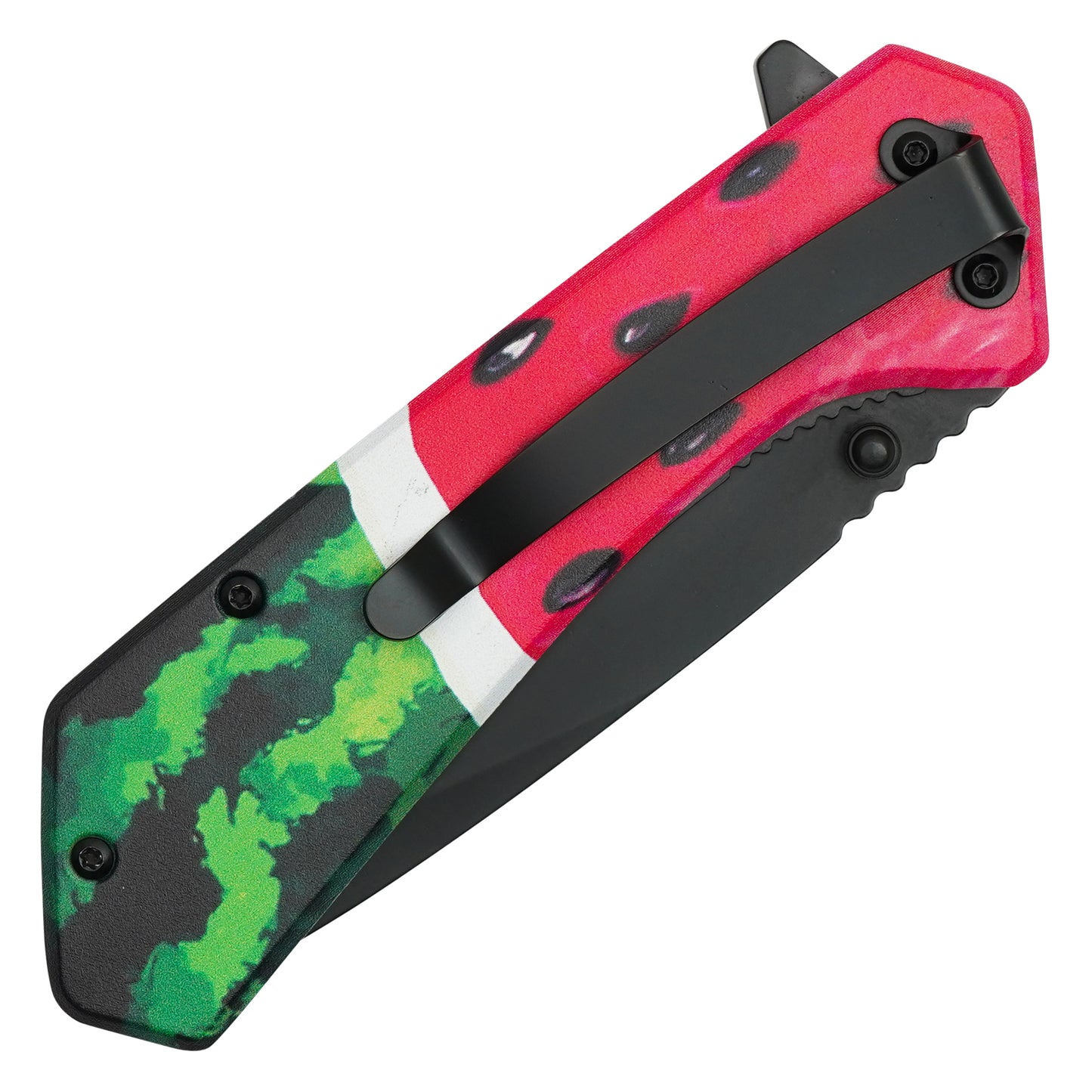 Wartech - 7.75" Watermelon Print | Spring Assisted Pocket Knife