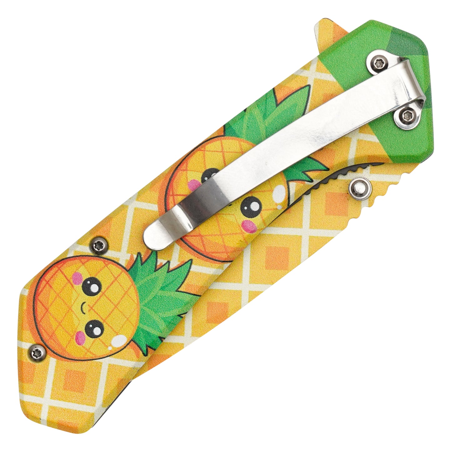 Wartech - 7.75" Sweet Pineapple Print | Spring Assisted Pocket Knife