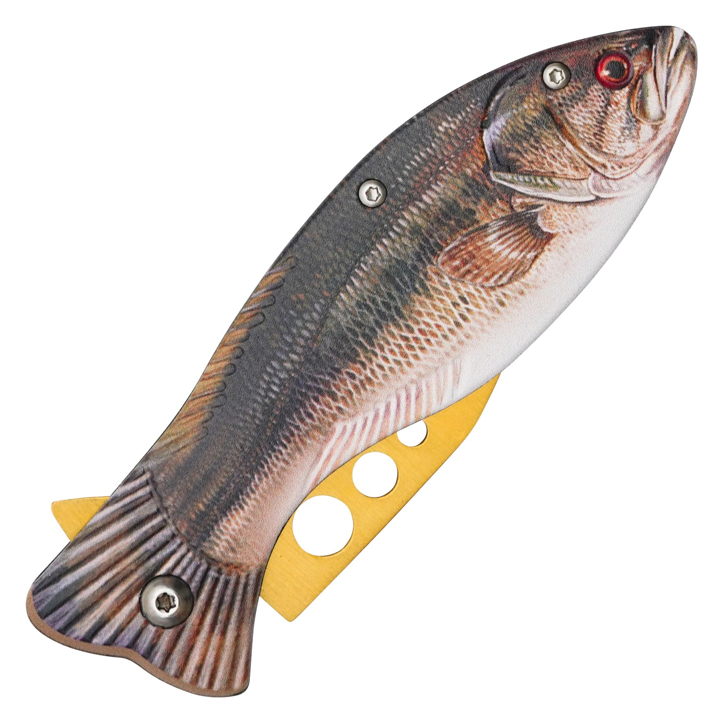 Wartech - 7.75" Largemouth Bass | Spring Assisted Pocket Knife
